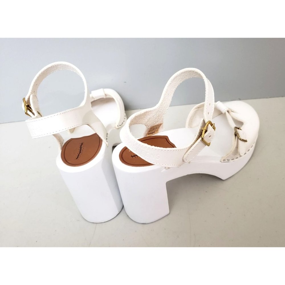 Swedish Hasbeens Retro Sky High Clogs White - Picture 3 of 6